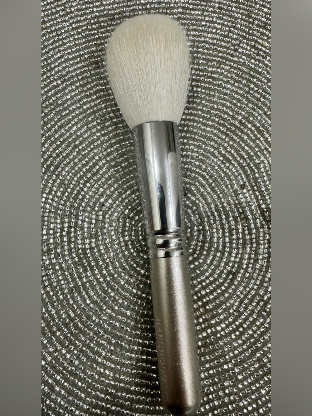 Hakuhodo B104 Powder brush. Champagne handle. Pre-washed like new.